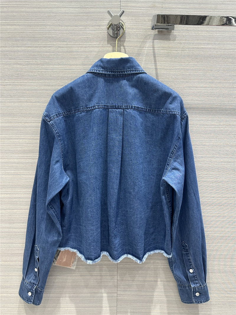 M1um1u denim short shirt replica designer clothes