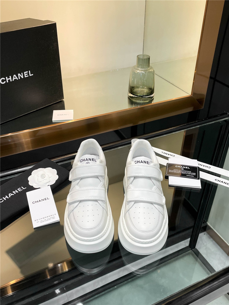 Ch**el velcro platform sneakers for women