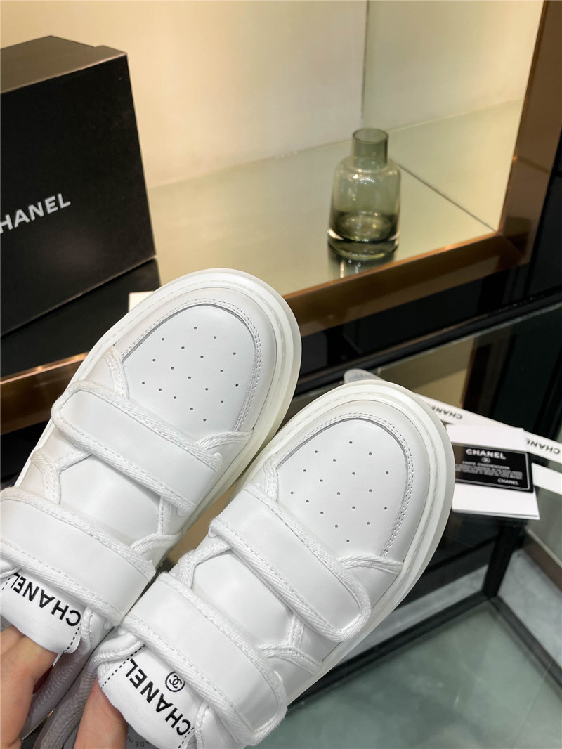 Ch**el velcro platform sneakers for women