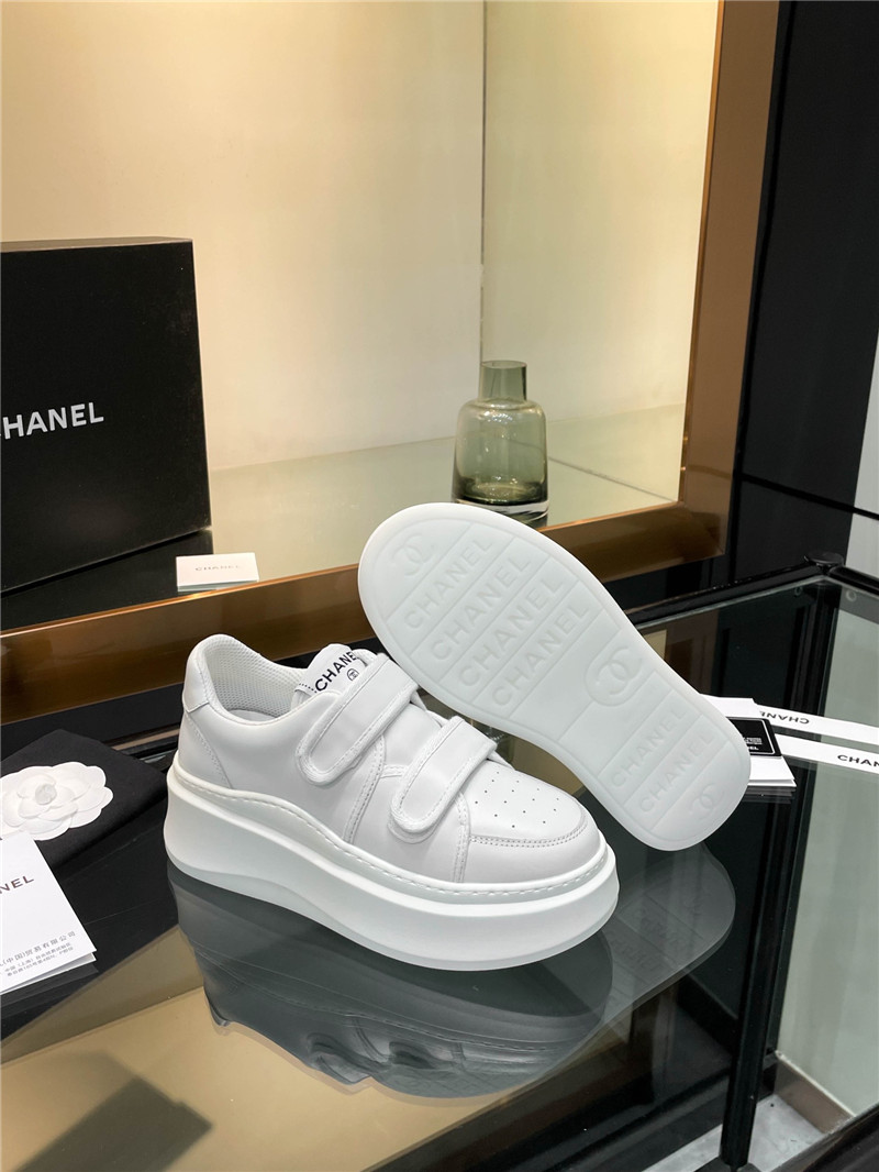 Ch**el velcro platform sneakers for women