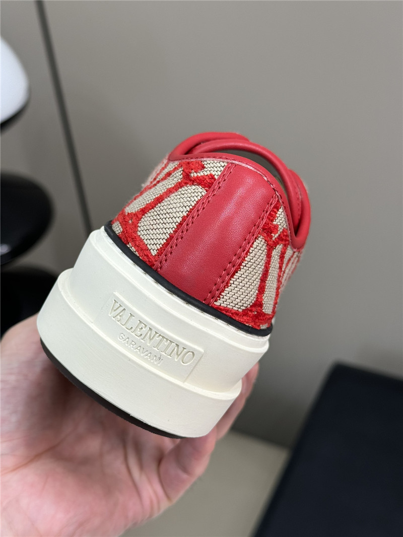Va1e*ntin0 canvas flat sneakers for women
