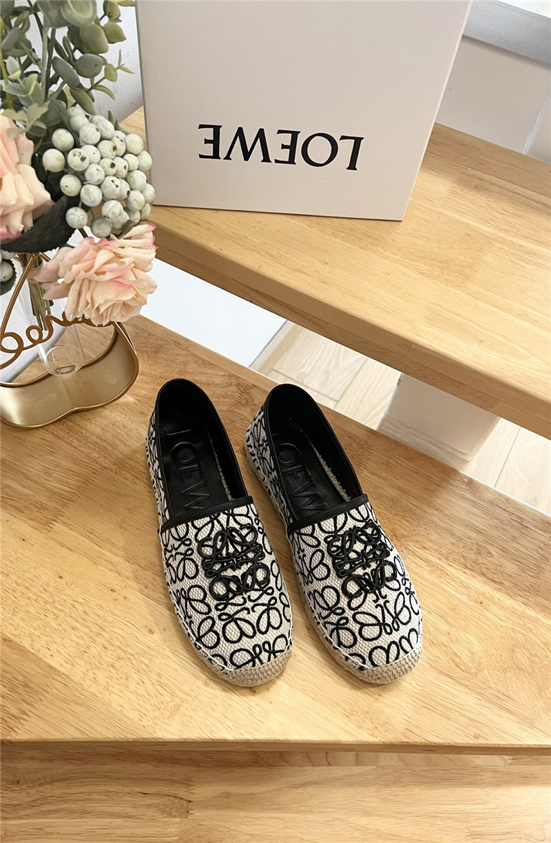 L0ew* anagram espadrille logo loafers