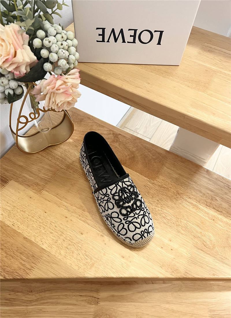 L0ew* anagram espadrille logo loafers