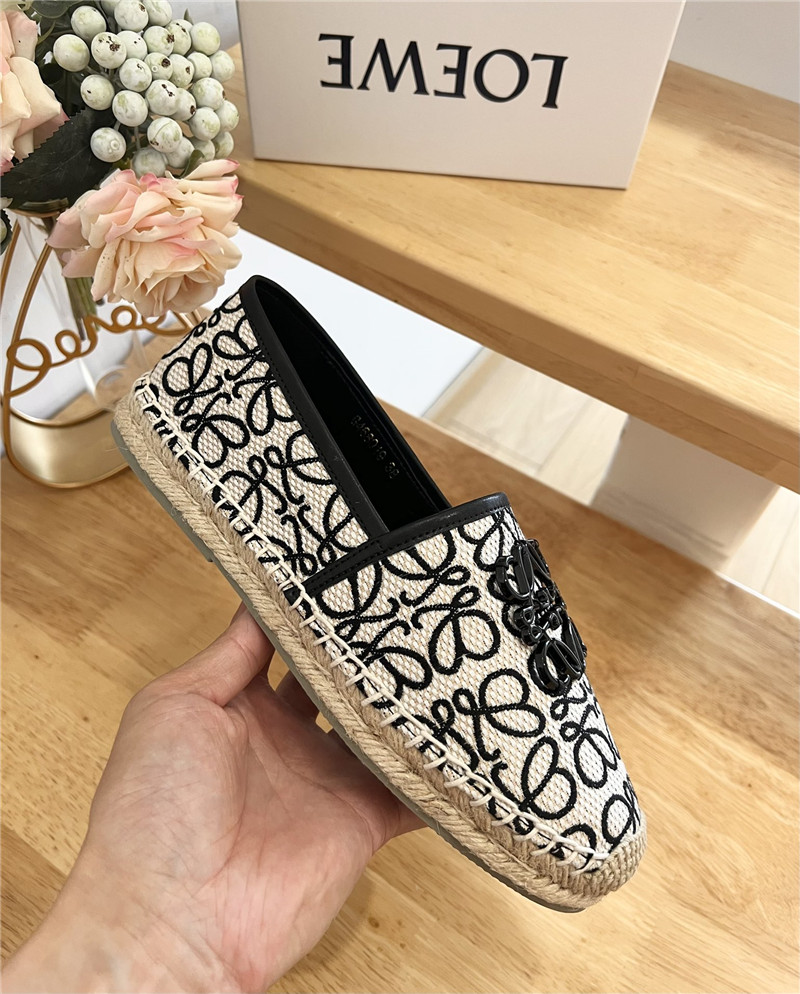 L0ew* anagram espadrille logo loafers