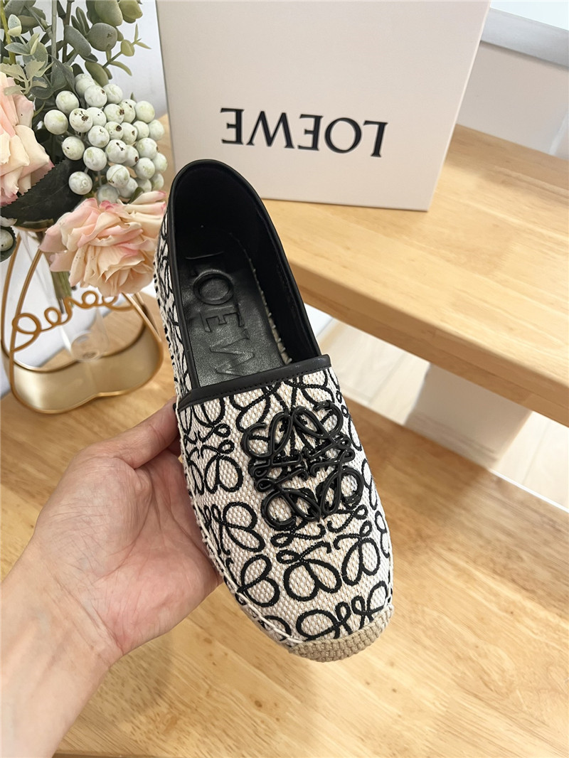 L0ew* anagram espadrille logo loafers