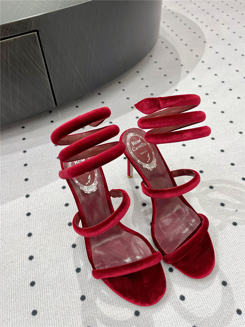 Rene Caovilla Cleo 80 Embellished Satin Sandals