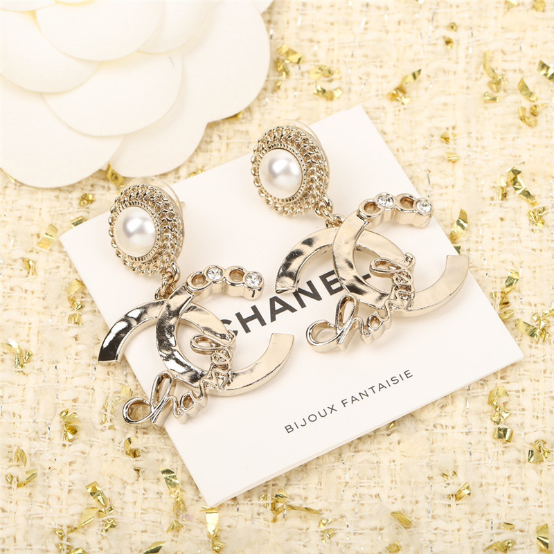 Ch**el double c earrings