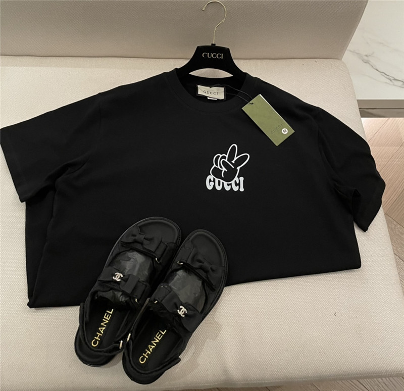 Gvc*1 classic logo cotton short sleeve replica d&g clothing