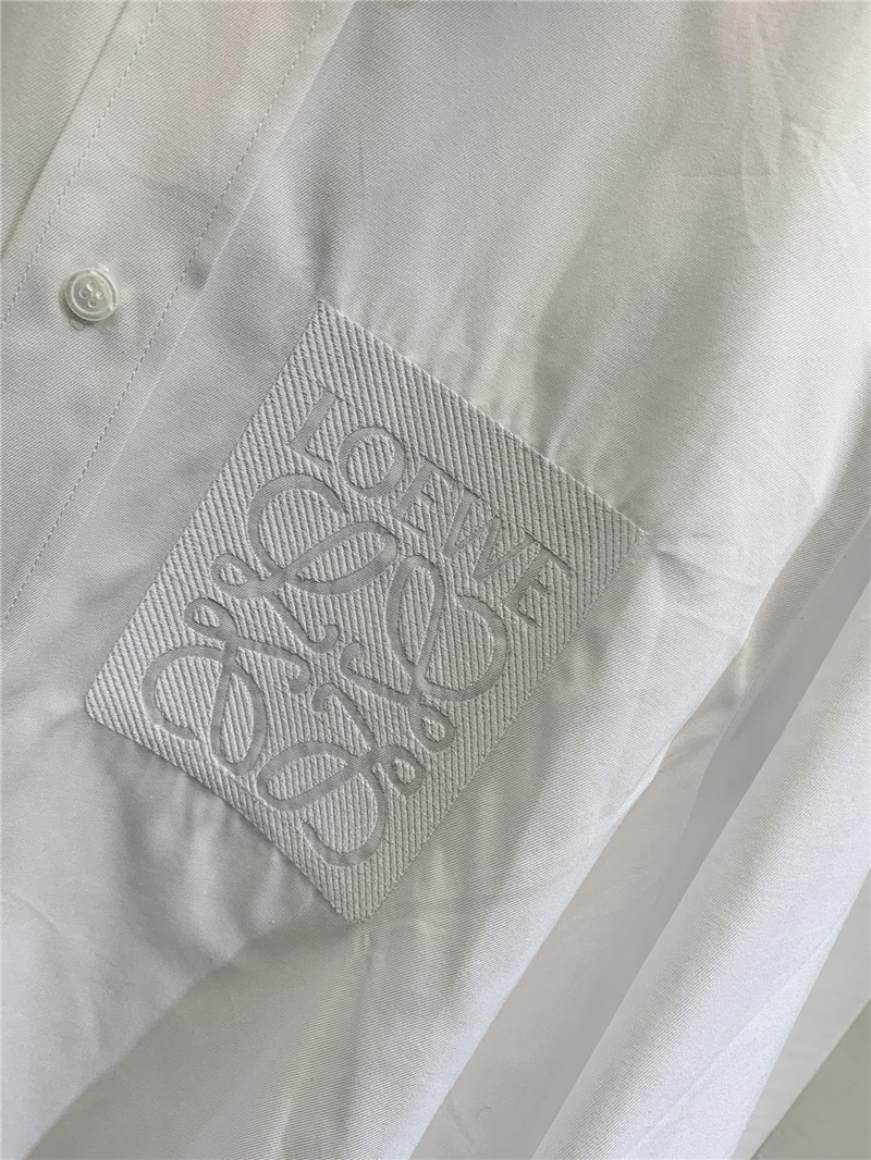 L0ew* embroidered logo cotton shirt replica d&g clothing