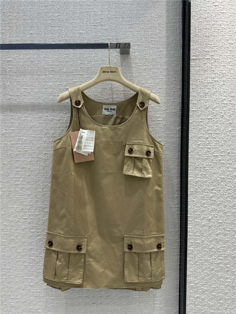 M1um1u cargo pocket vest dress replica clothing sites