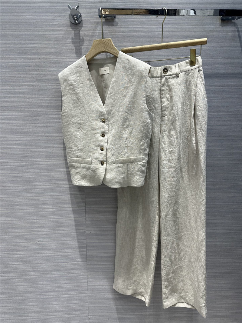 The R0w cotton and linen waistcoat suit replica designer clothes
