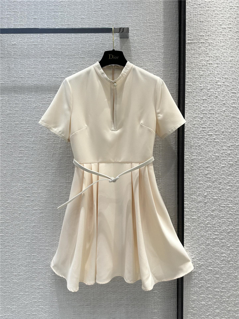 D10r small slit round neck dress replica clothes