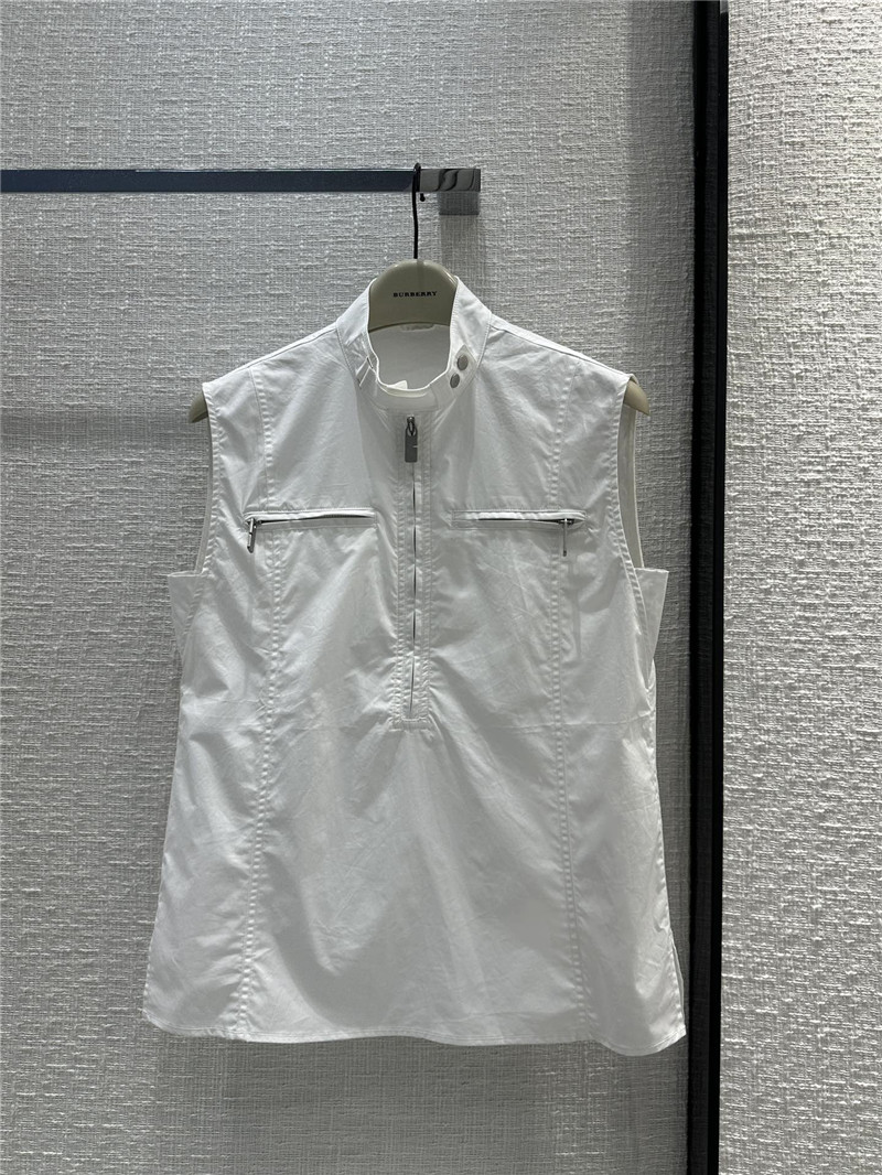 Bv*b*rry stand collar sleeveless shirt replica designer clothes