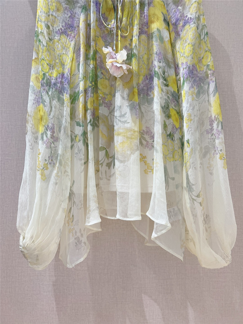 zimm tie-up lantern sleeve top replica designer clothes