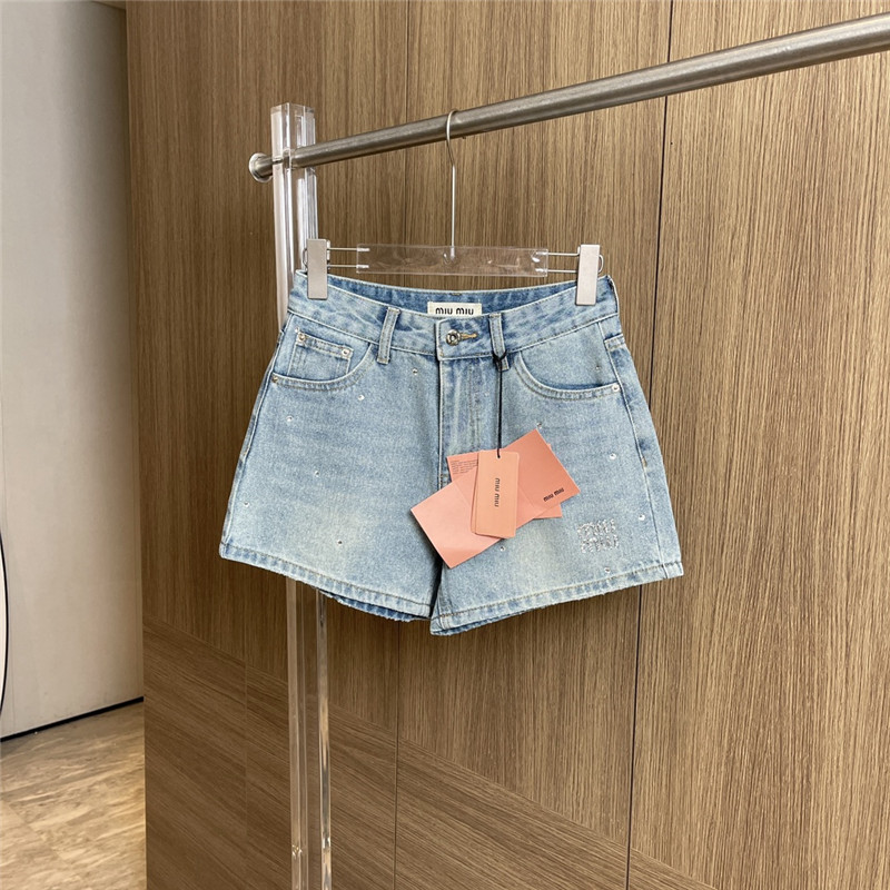 m1um1u hot D1am0nd denim shorts replica clothes