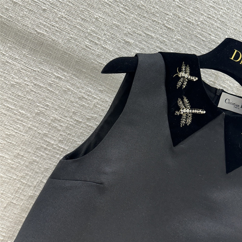 D10r beaded dragonfly velvet collar vest dress replica clothes