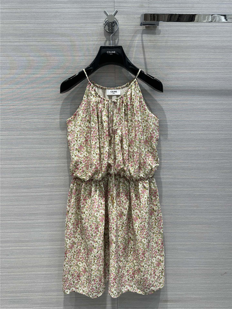 Ce1i*e retro french elegant silk dress replica designer clothes