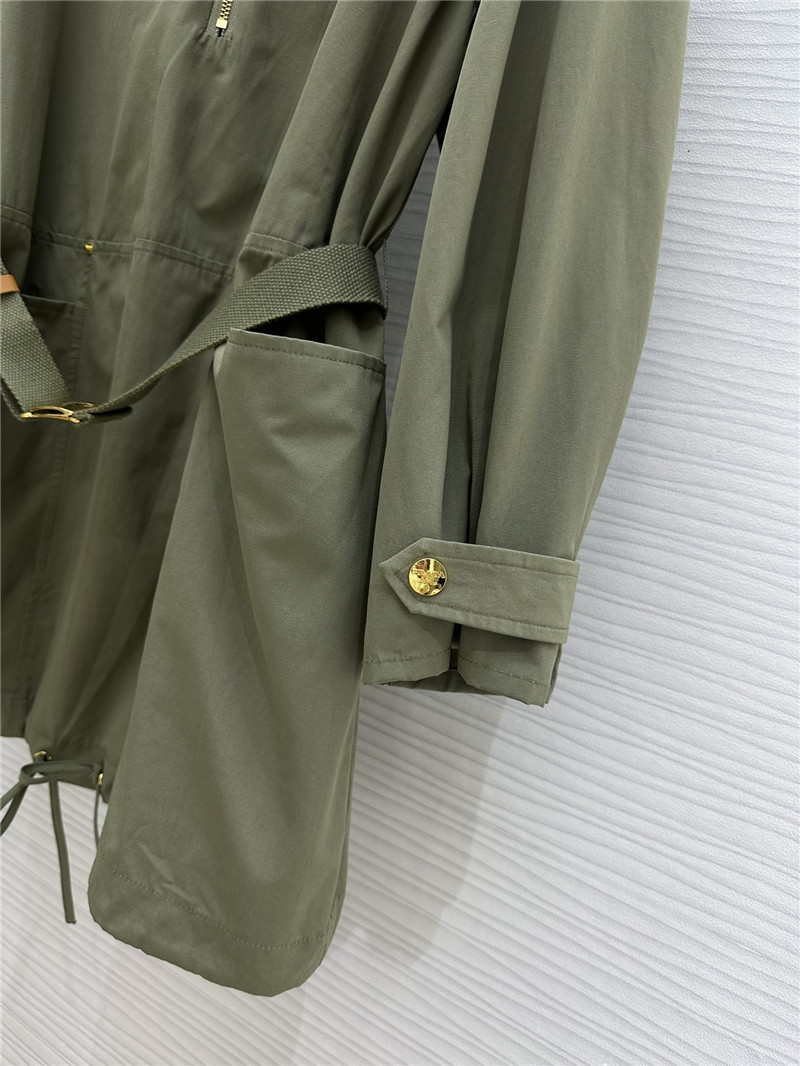 Pra*a lapel zipper dress replica designer clothes