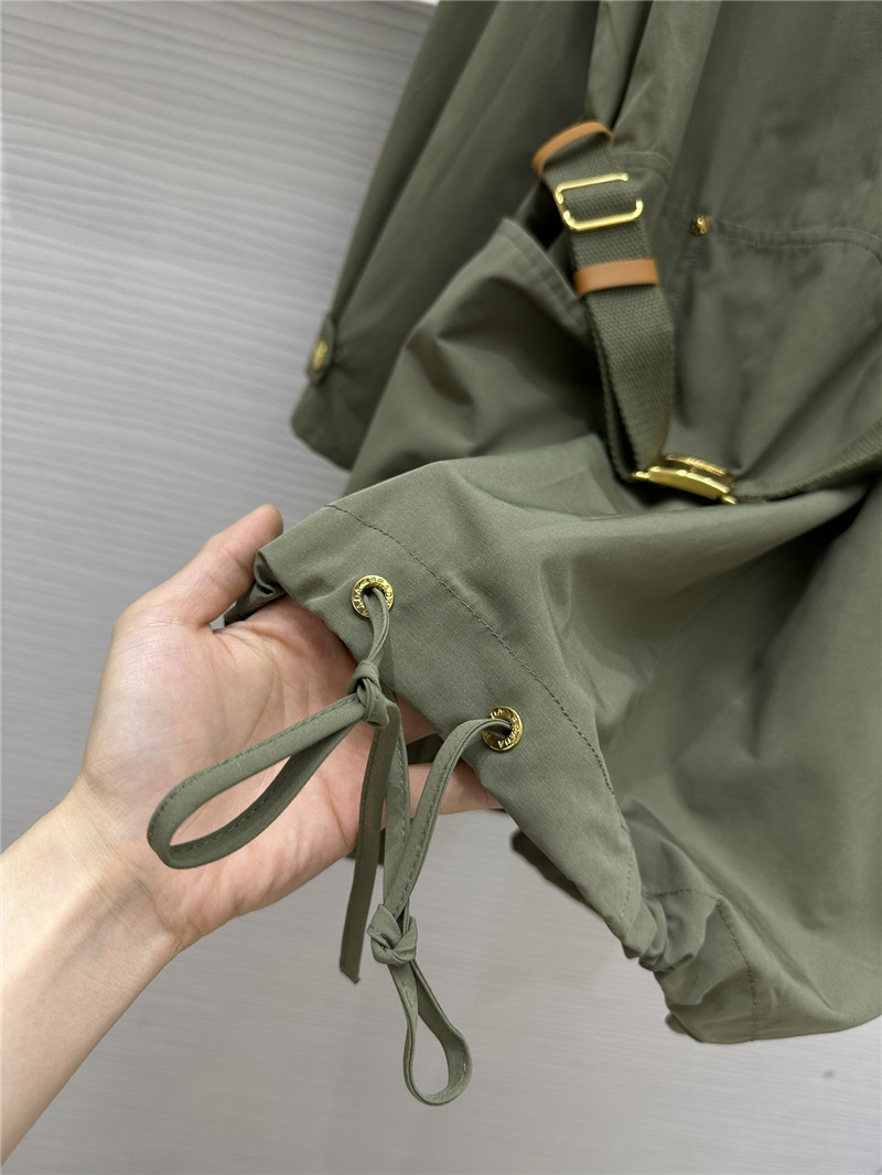 Pra*a lapel zipper dress replica designer clothes
