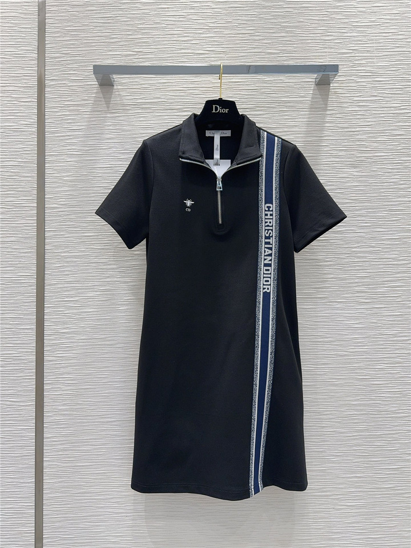 D10r ribbed contrast web dress replica d&g clothing