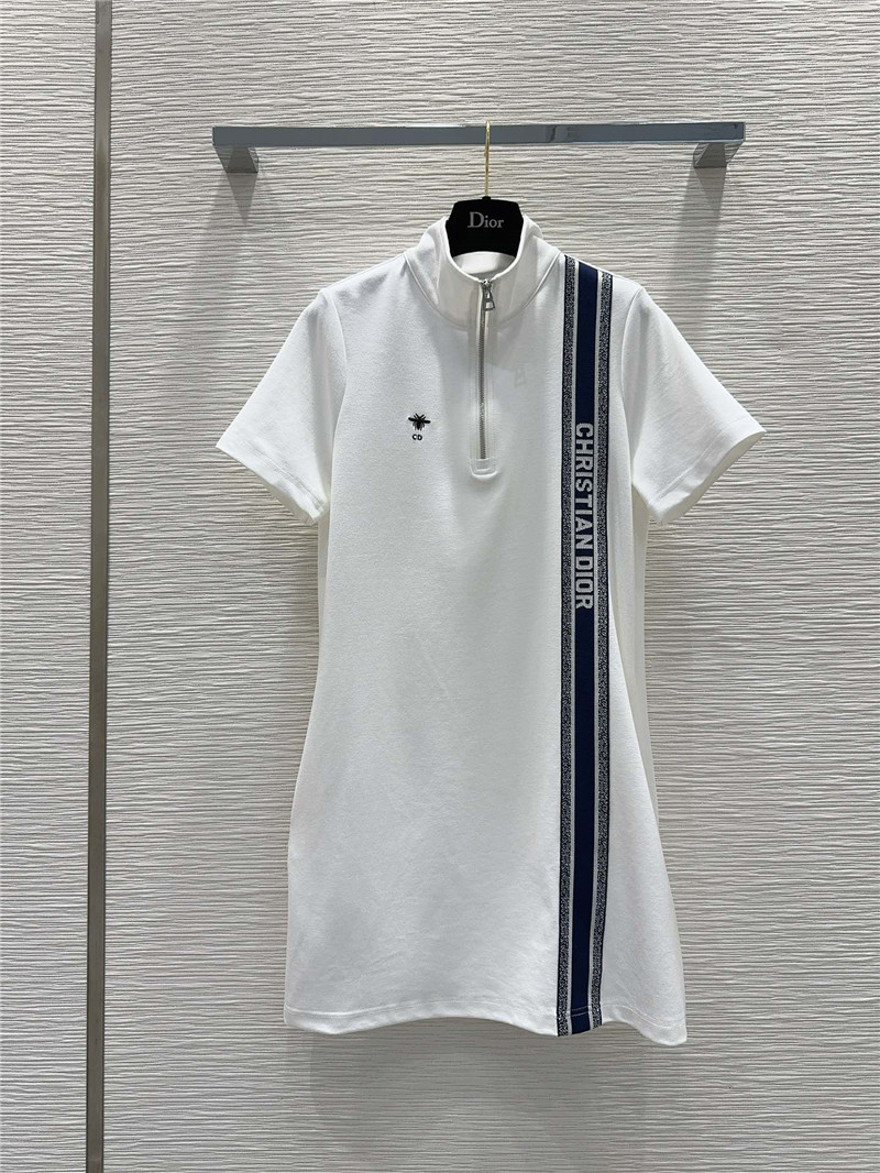 D10r ribbed contrast web dress replica d&g clothing