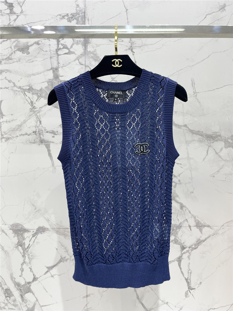 Ch**el knitted short sleeves cheap designer replica clothes