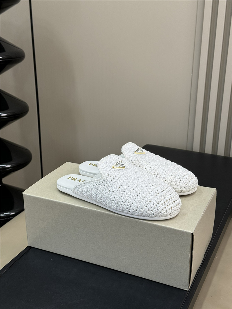 Pra*a crochet mules white