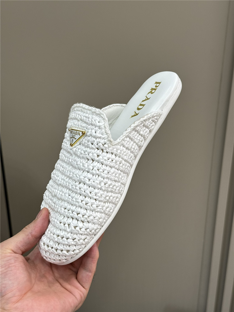 Pra*a crochet mules white