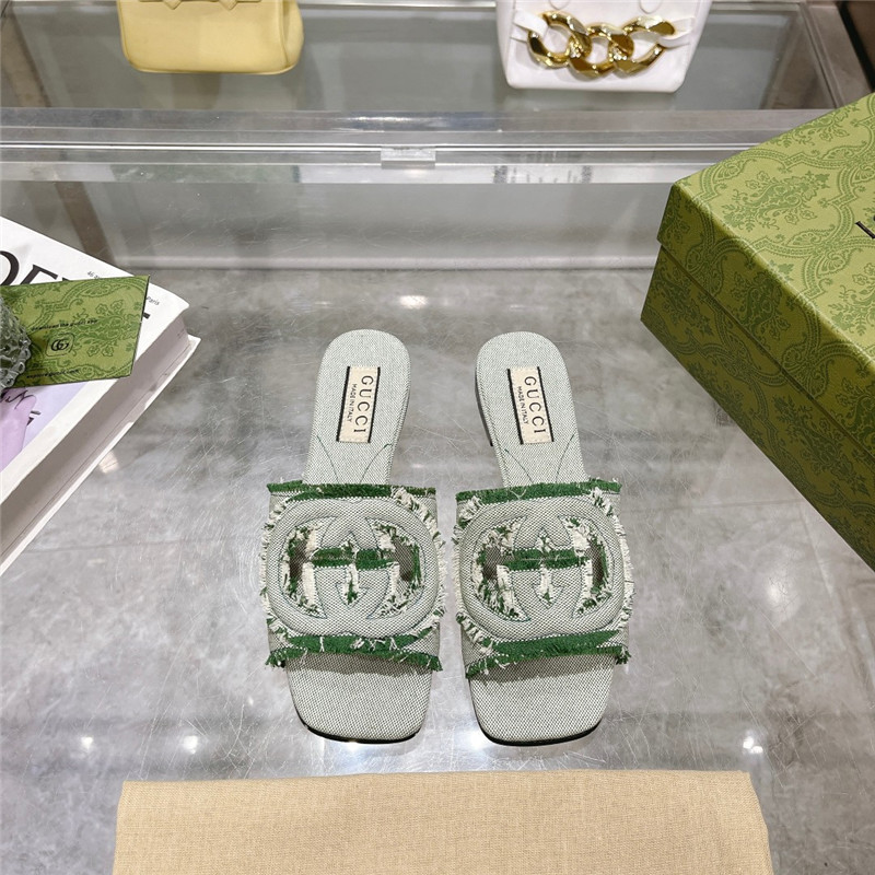 Gvc*1 interlocking g slide sandal light aquamarine