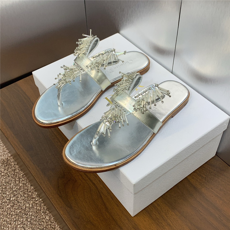 D10r eclat thong sandal silver