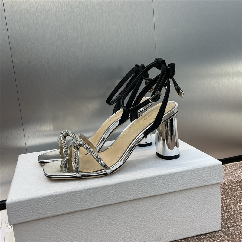 D10r sunset heeled sandals silver