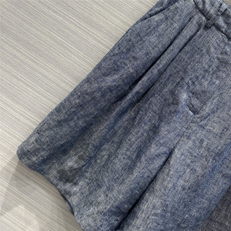 The R0w blue linen shorts