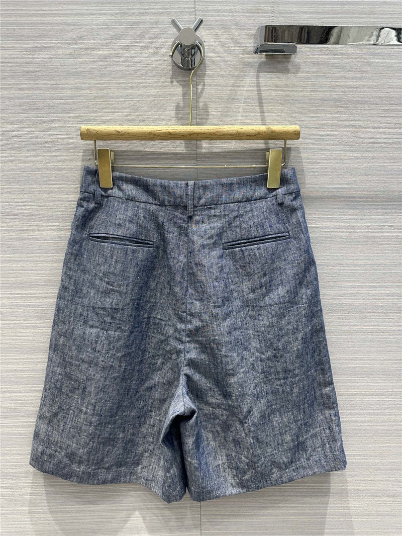 The R0w blue linen shorts