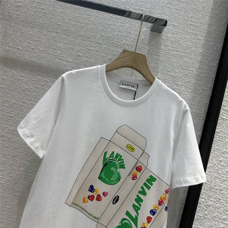 LANVIN printed T-shirt cheap designer replica clothes