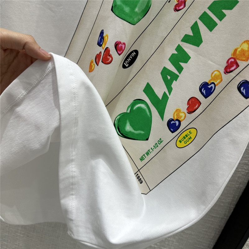 LANVIN printed T-shirt cheap designer replica clothes
