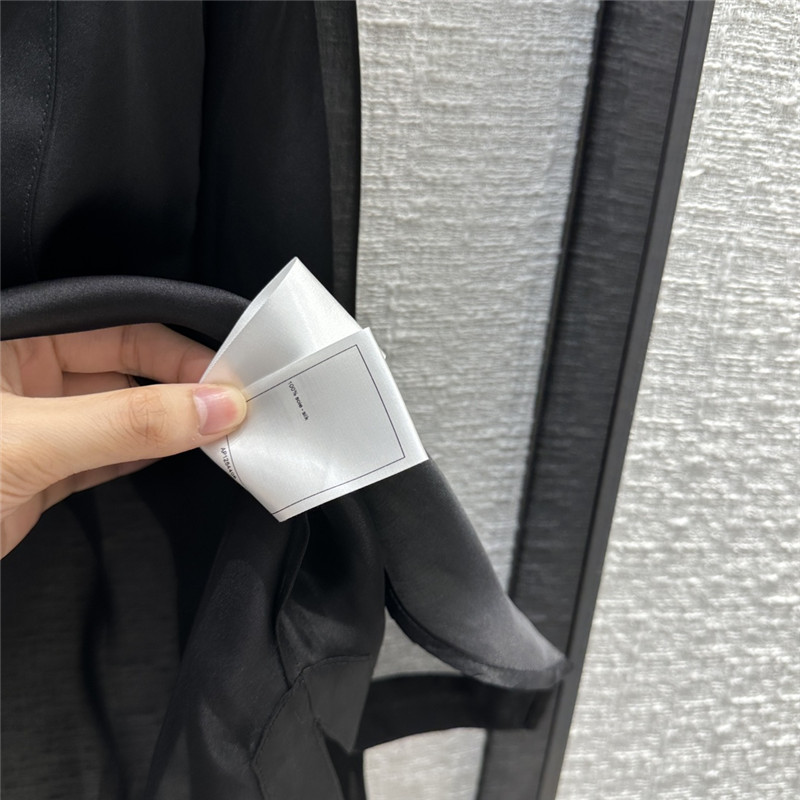 Ch**el palace style black organza shirt replica clothes