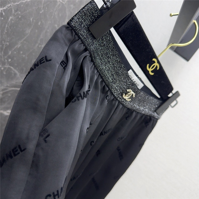 Ch**el elastic waist straight pants cheap replica designer clothes