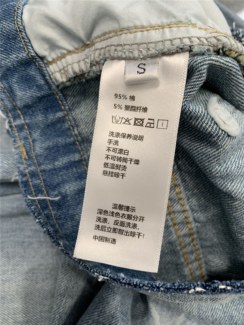 l0vis Vvtt0n lv ripped denim trousers replica clothing