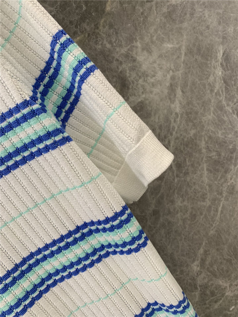 Ch**el short sleeve knitted top designer replica clothes
