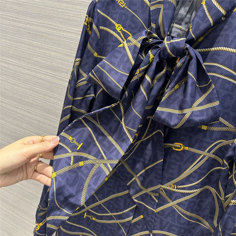 Versace chain printed silk shirt replica clothing sites