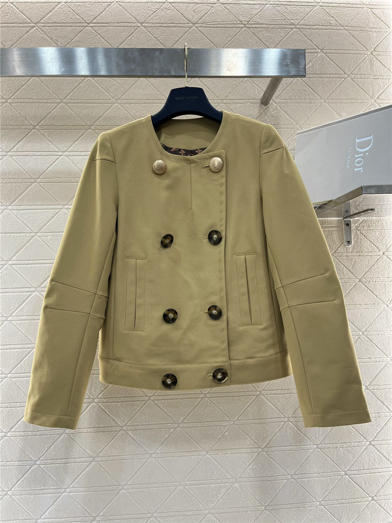 l0vis Vvtt0n lv double breasted round neck jacket replica clothes