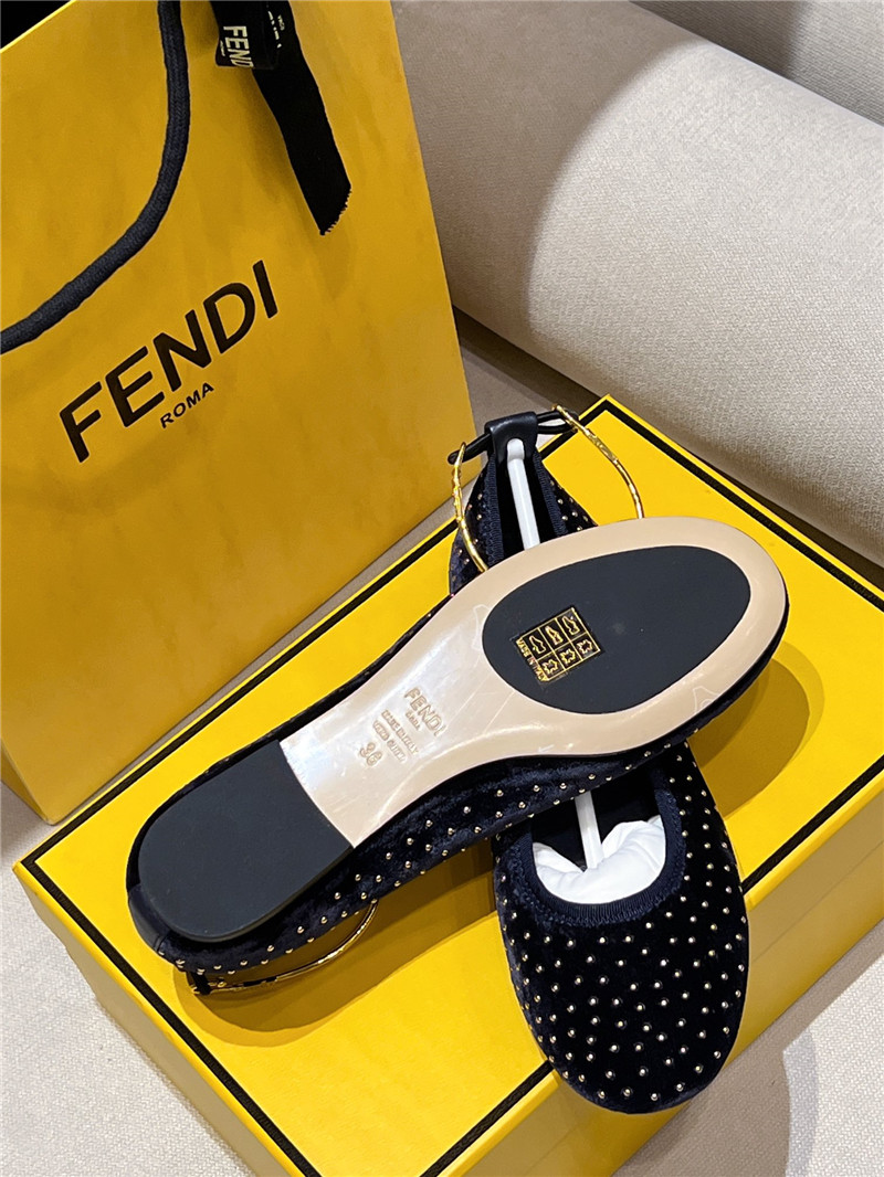 F**di polka dot ballet flats