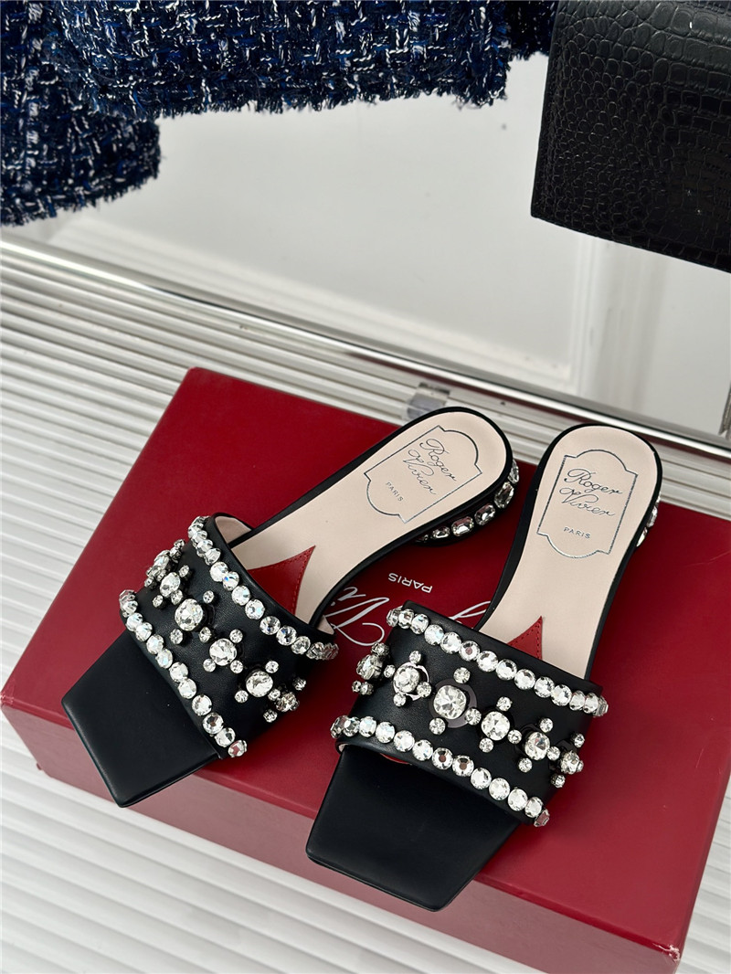 roger u1u1er leather disco 25 mules