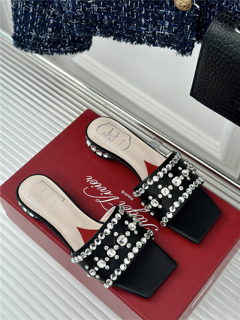 roger u1u1er leather disco 25 mules