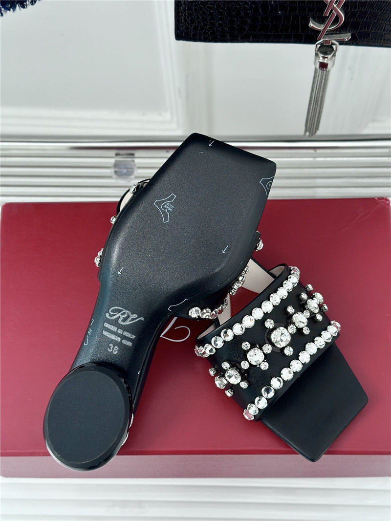 roger u1u1er leather disco 25 mules