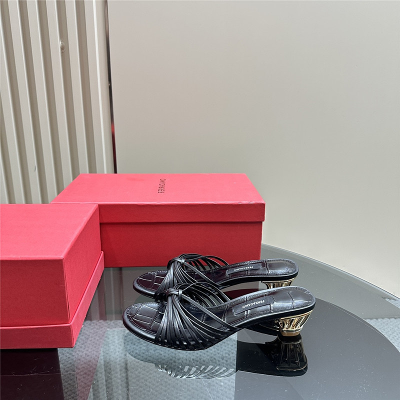 Ferragamo Multi-Strap 40mm Leather Mules