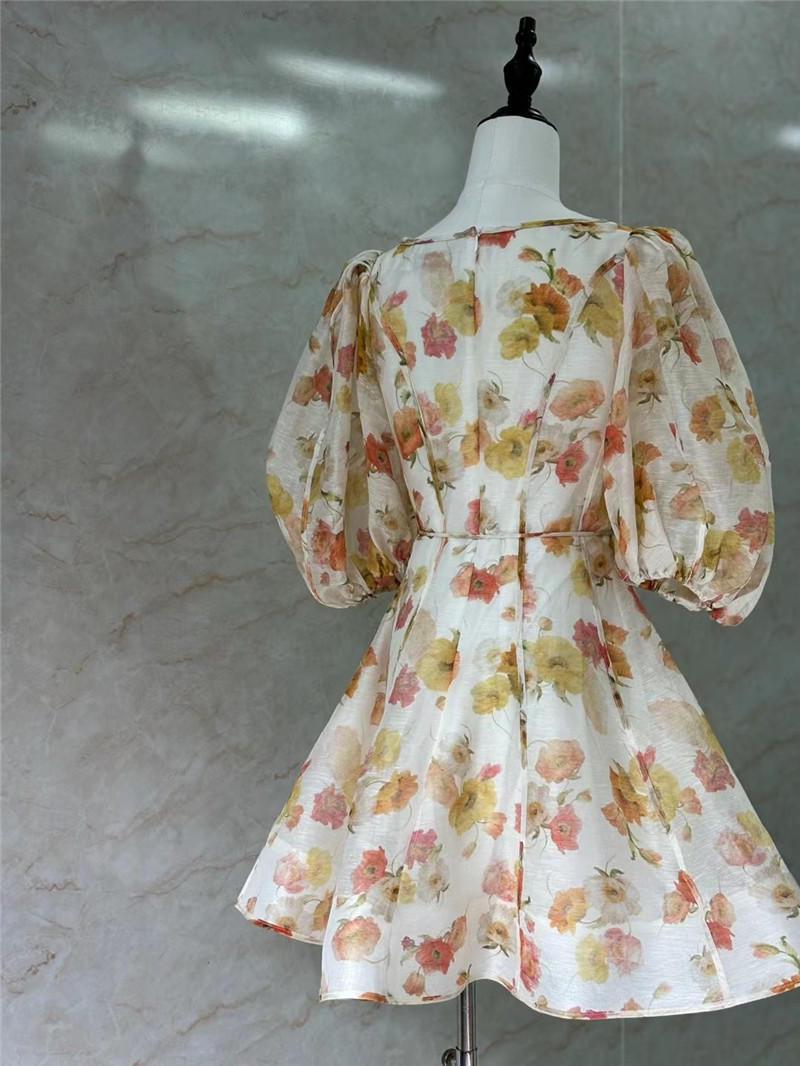 zimm puff short sleeve V-neck dress replica clothing sites