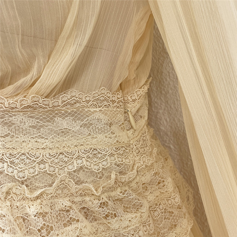 zimm lace dress with human silk splicing replicas clothes