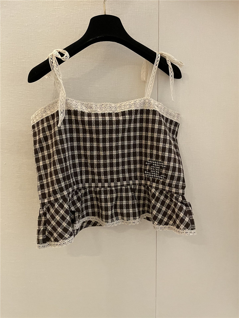 Ch**el new plaid camisole replica clothes