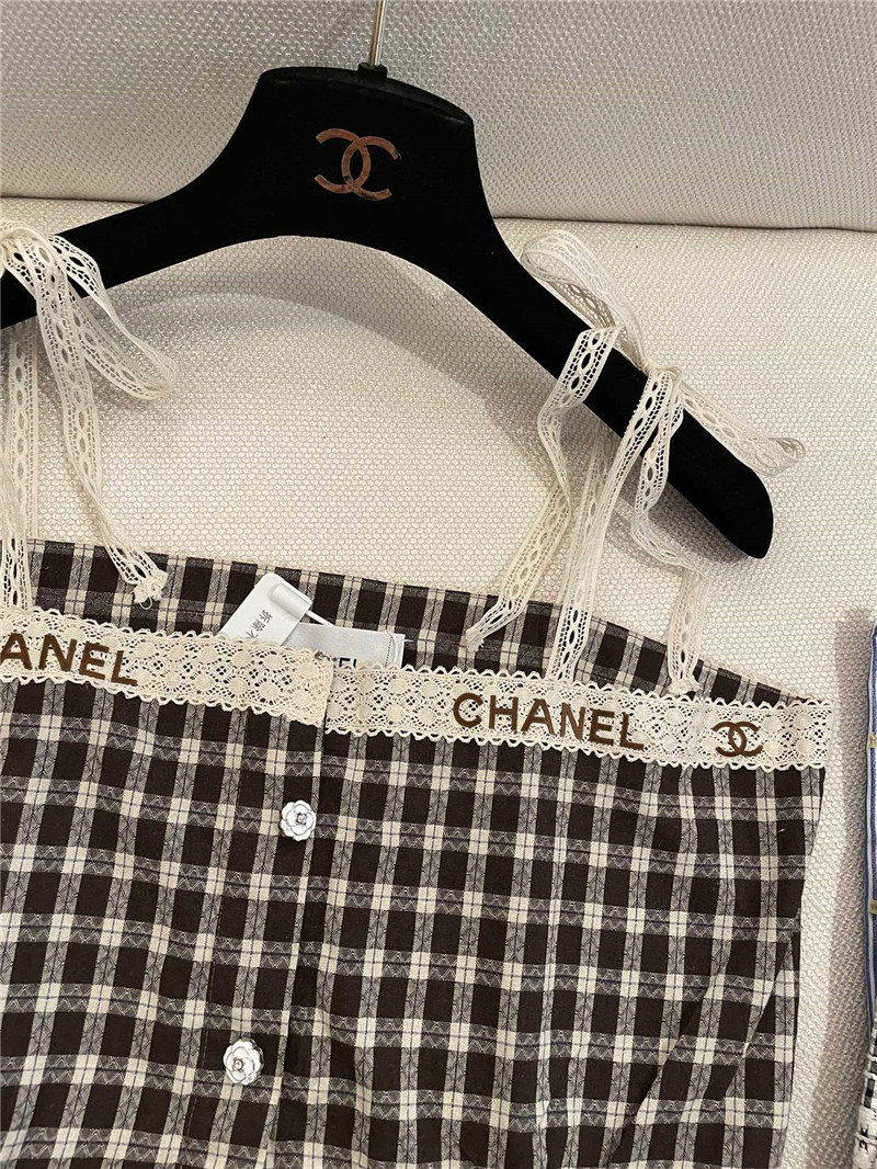 Ch**el new plaid camisole replica clothes